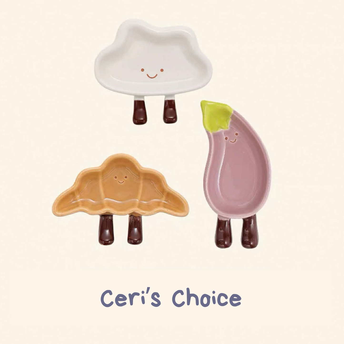 Cute Ceramic Dip Plates